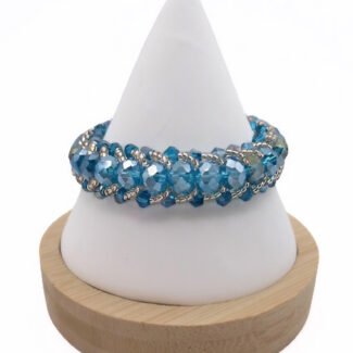 Blue crystal bracelet handmade jewellery jewelry