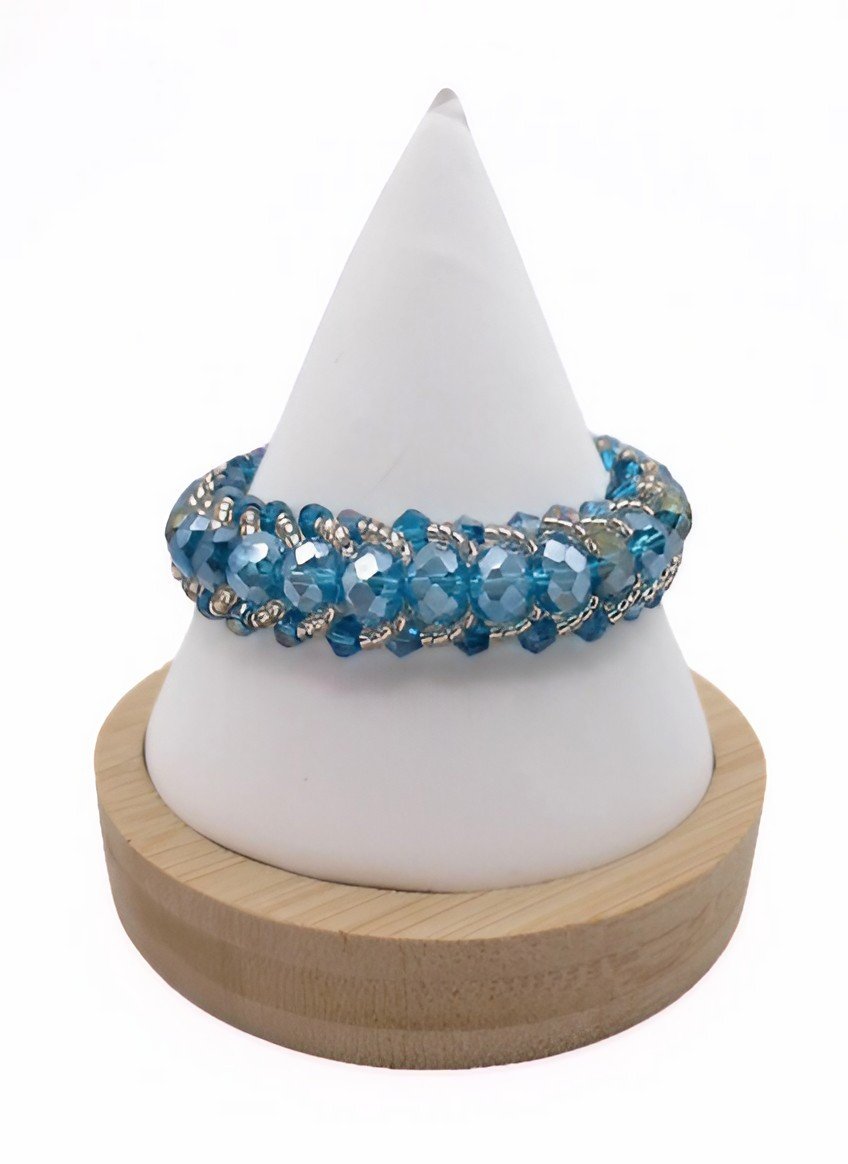 Blue crystal bracelet handmade jewellery jewelry