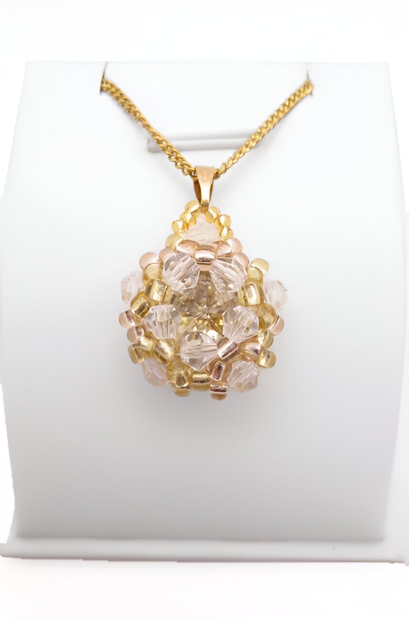 Large crystal center pendant handmade jewelry jewellery