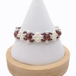 Purple Crystal pearl bracelet jewellery jewelry handmade