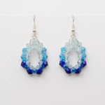 graduated blue crystal earrings jewellery jewelry handmade