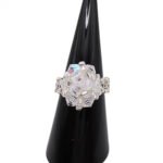 Clear crystal ring handmade handcrafted