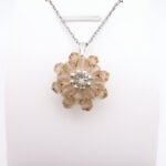 Crystal diamonte pendant handmade jewelry jewellery