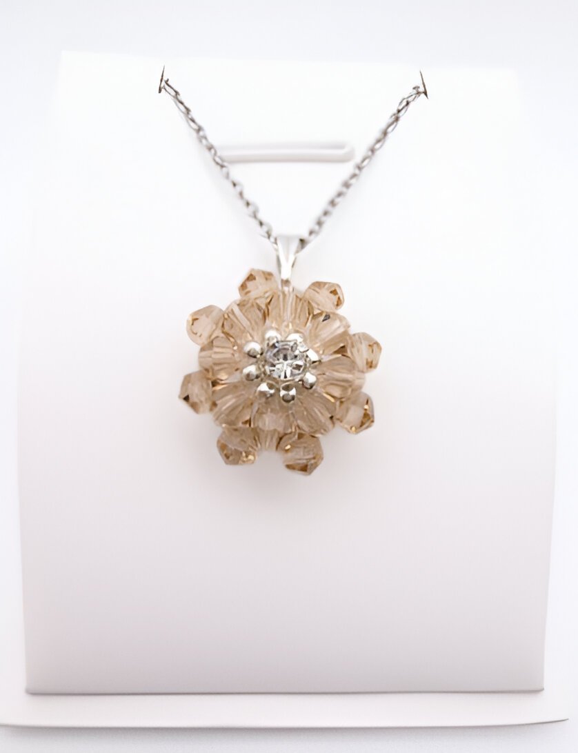 Crystal diamonte pendant handmade jewelry jewellery