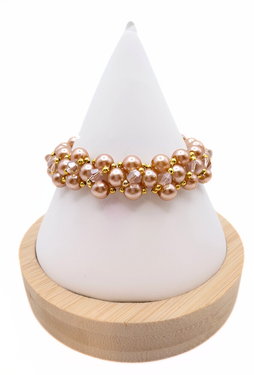 Pearl crystal bracelet handmade jewelry jewellery