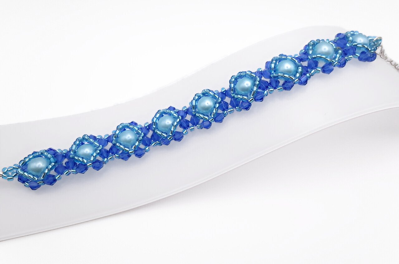 Blue bracelet handmade jewelry jewellery