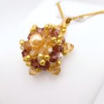 Pearl crystal pendant handmade jewellery jewelry