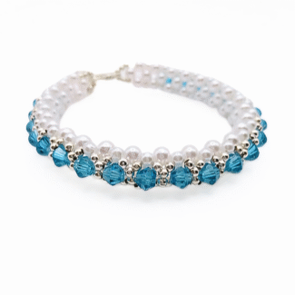Stunning blue pearl bracelet jewelry jewellery handmade