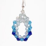 graduated blue crystal earrings jewellery jewelry handmade