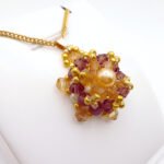 Pearl crystal pendant handmade jewellery jewelry