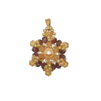 Pearl crystal pendant handmade jewellery jewelry