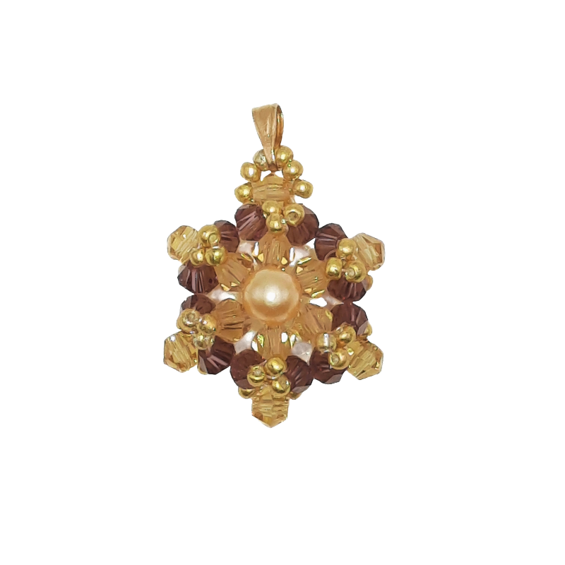 Pearl crystal pendant handmade jewellery jewelry