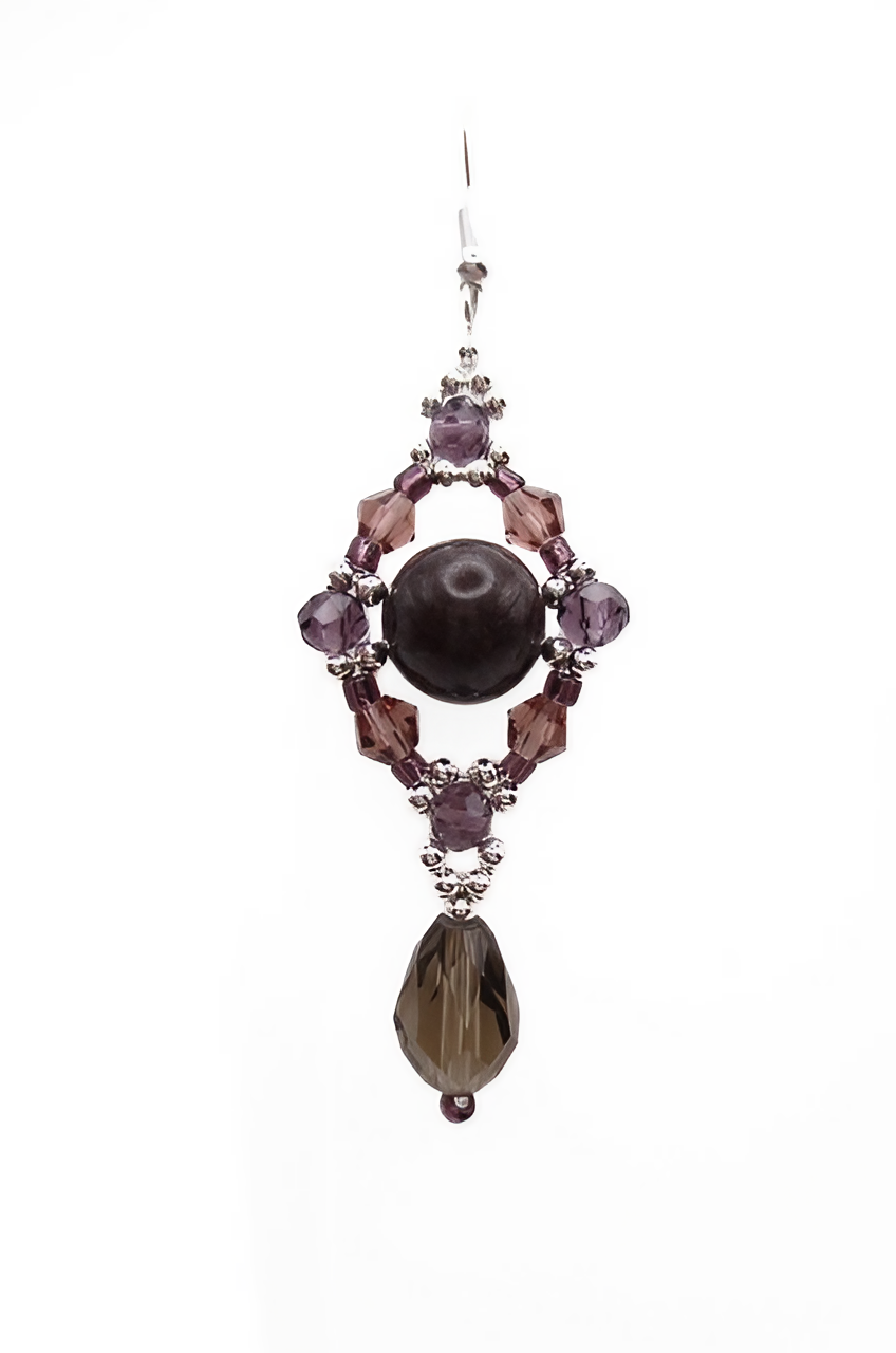 Tourmaline dangling gemstone crystal earrings jewelry jewellery handmade