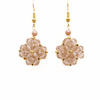 Champagne Crystal earrings jewelry jewellery handmade