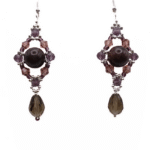 Tourmaline dangling gemstone crystal earrings jewelry jewellery handmade