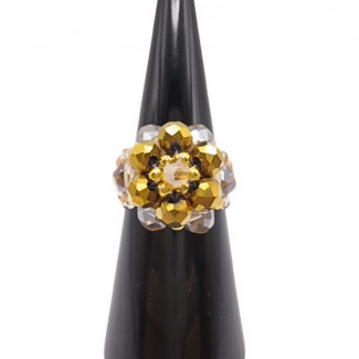 Crystal ring handmade handcrafted