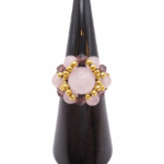 Rose quartz gemstone ring handmade handcrafted jewellery
