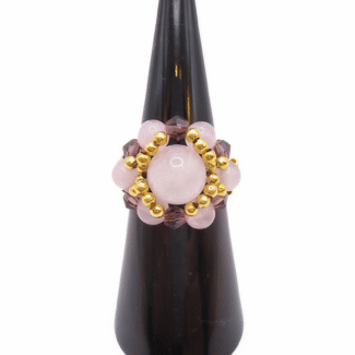 Rose quartz gemstone ring handmade handcrafted jewellery