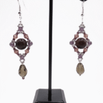 Tourmaline dangling gemstone crystal earrings jewelry jewellery handmade