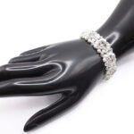 White crystal pearl bracelet handmade jewelry jewellery