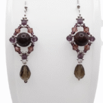 Tourmaline dangling gemstone crystal earrings jewelry jewellery handmade