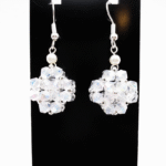 White Crystal earrings jewelry jewellery handmade