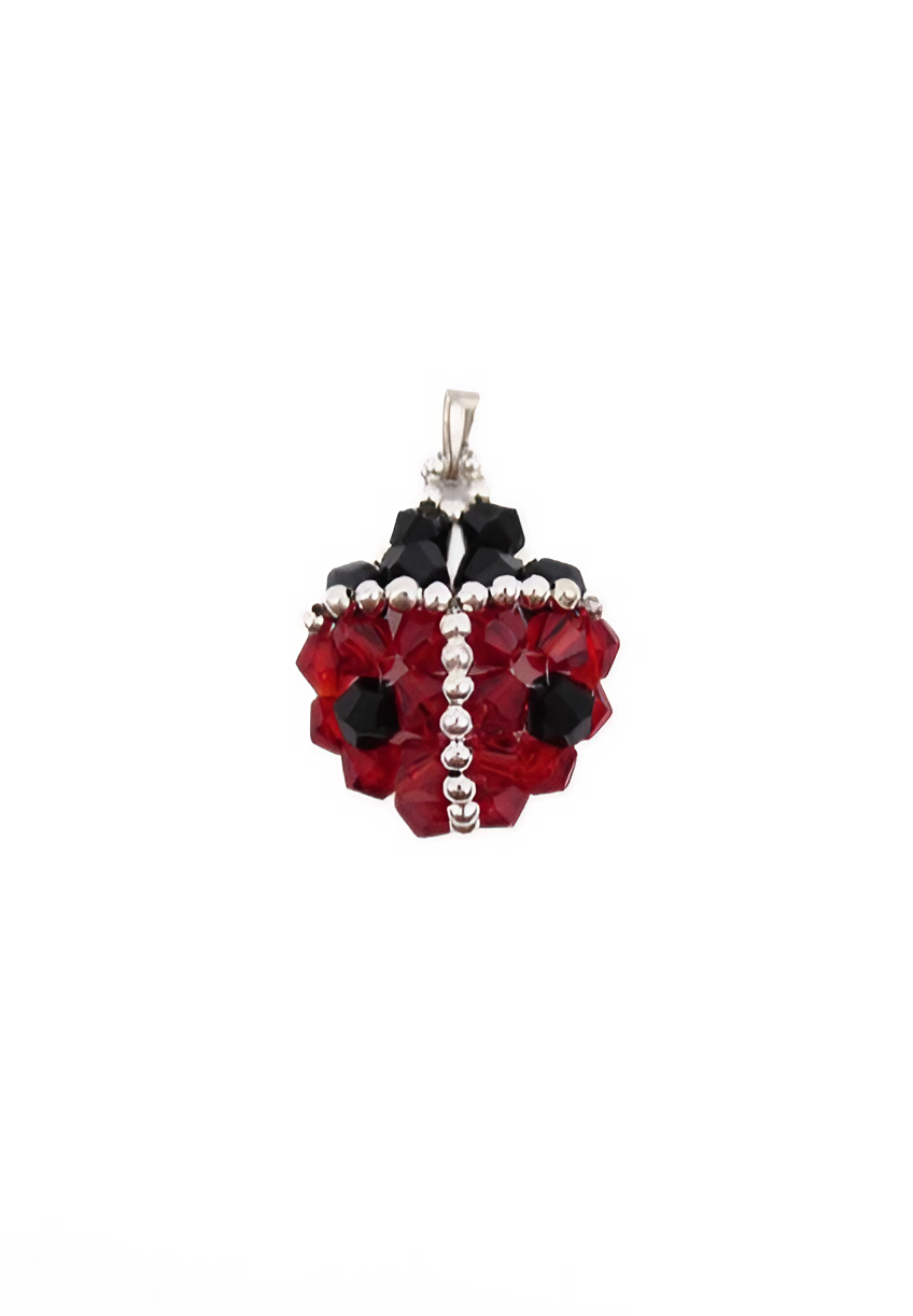 Pendant red ladybug handmade jewellery jewelry