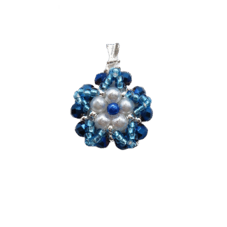 pendant - blue crystal pearls jewelry jewellery