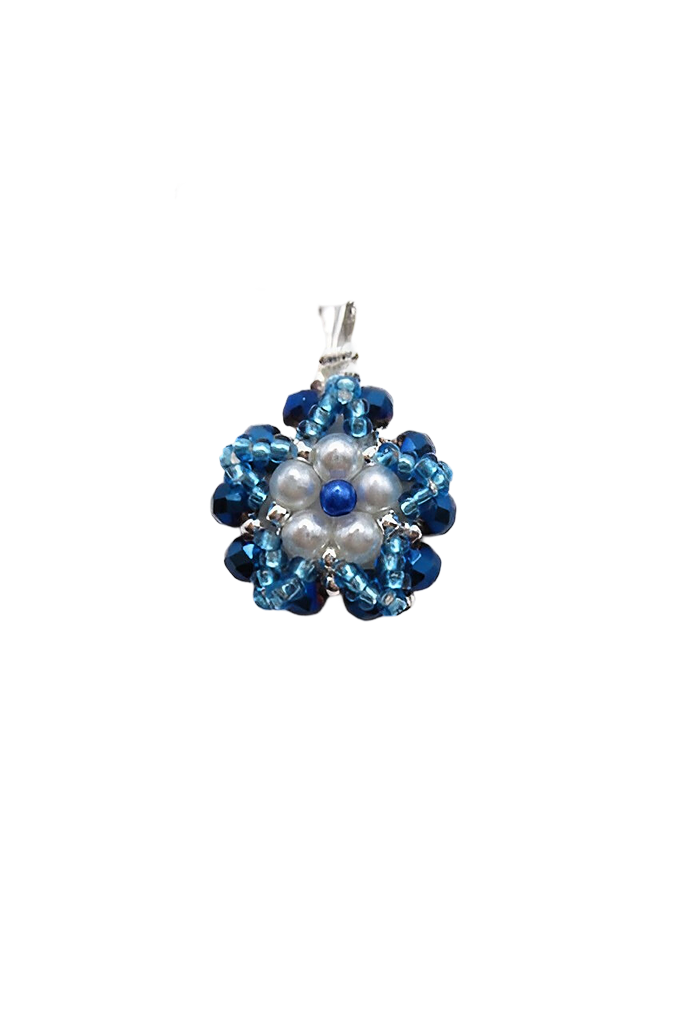 pendant - blue crystal pearls jewelry jewellery