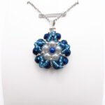 pendant - blue crystal pearls jewelry jewellery
