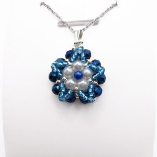 pendant - blue crystal pearls jewelry jewellery