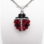 Pendant red ladybug handmade jewellery