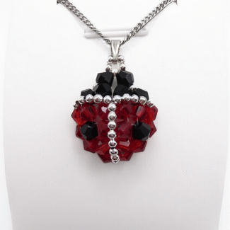 Pendant red ladybug handmade jewellery
