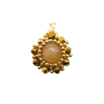 Pendant - Gold tourmaline pearl crystal jewelry jewellery