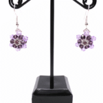 Earrings crystral pink purple jewellery jewelry handmade
