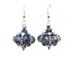 Earrings Claudia Blue Crystal Handmade Jewellery Jewelry
