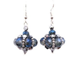 Earrings Claudia Blue Crystal Handmade Jewellery Jewelry