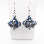 Earrings Claudia Blue Crystal Handmade Jewellery Jewelry