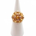 Ring Hazel Yellow Crystal handmade jewellery jewelry