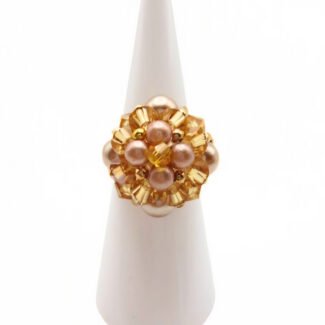 Ring Hazel Yellow Crystal handmade jewellery jewelry