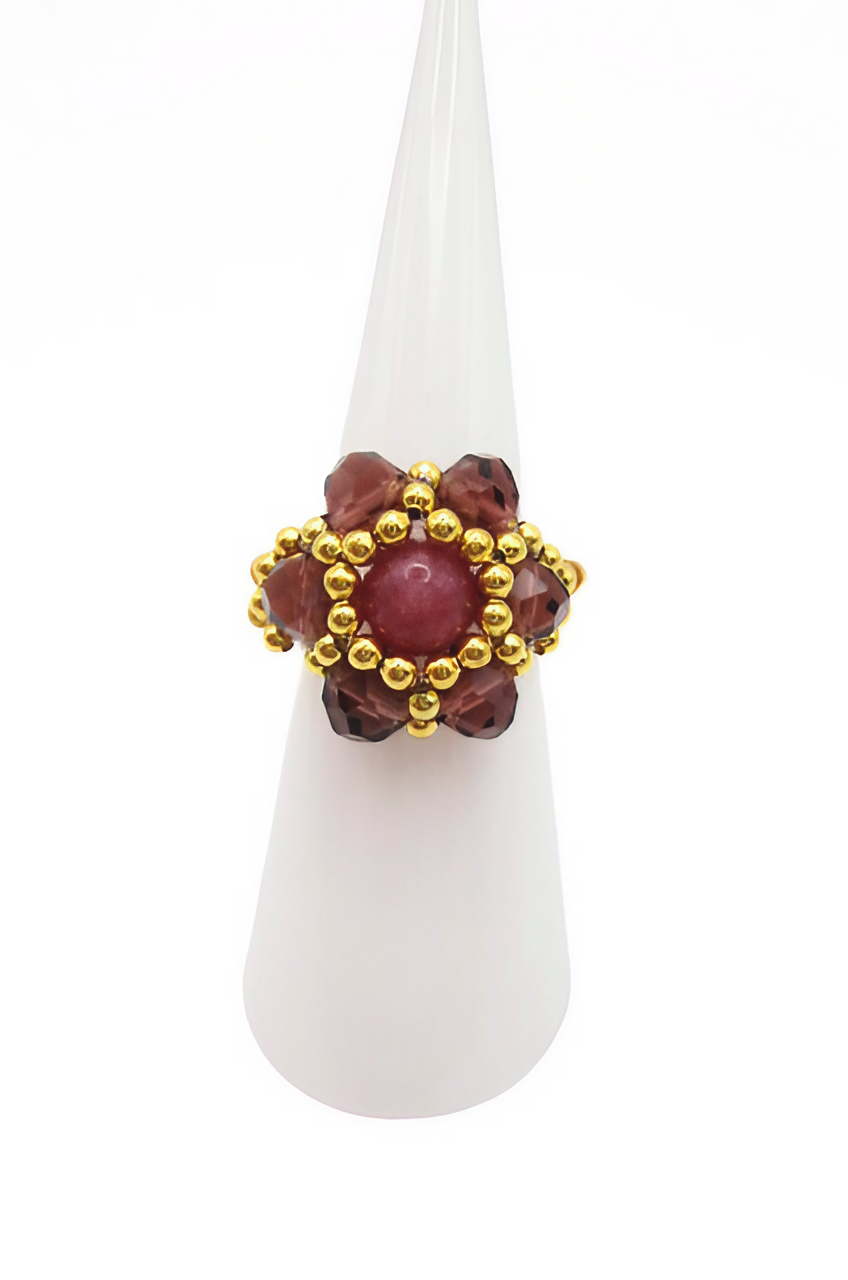 Ring purple tourmaline handmade jewellery jewelry