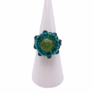 Ring green tourmaline handmade jewellery jewelry