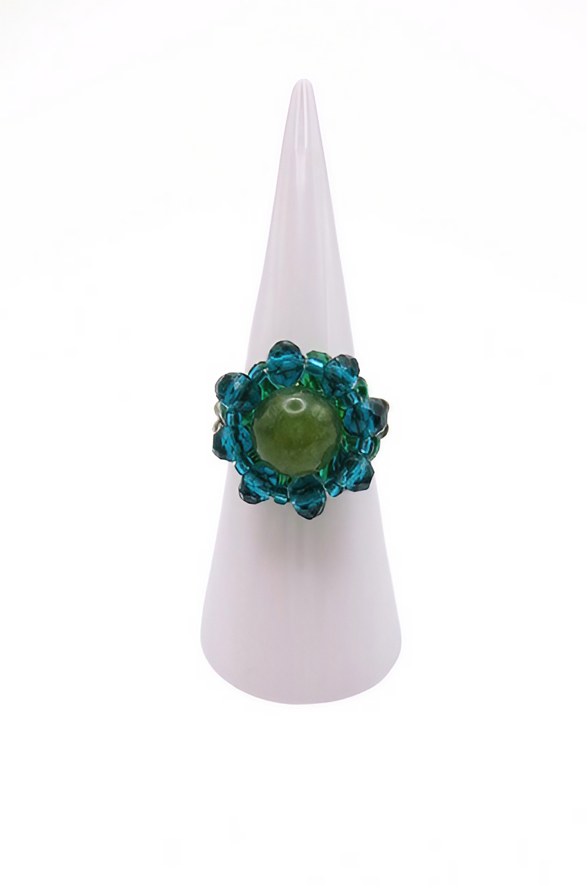 Ring green tourmaline handmade jewellery jewelry