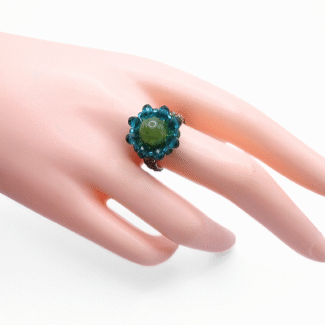 Ring green tourmaline handmade jewellery jewelry