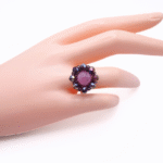 Ring purple tourmaline handmade jewellery jewelry