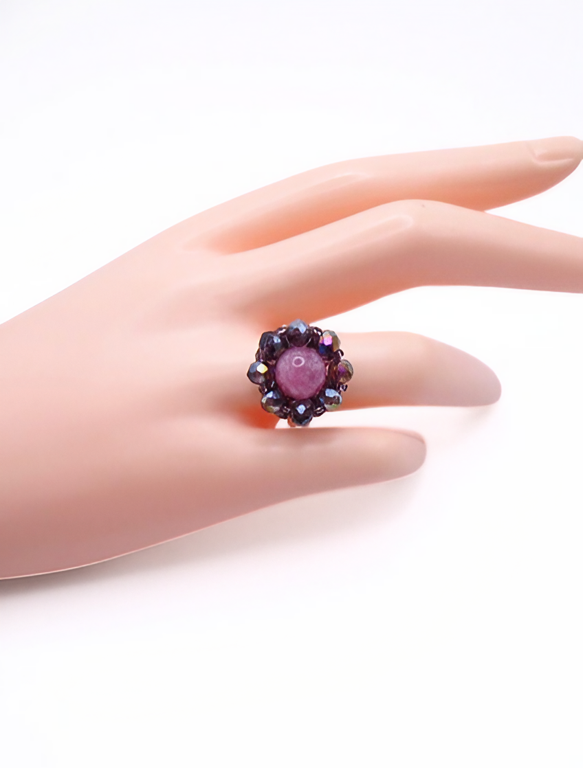 Ring purple tourmaline handmade jewellery jewelry