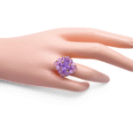 Ring Paris purple crystal medium handmade ring jewellery jewelry