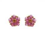 Earrings Pink Crystal Sabrina Handmade Jewellery jewelry