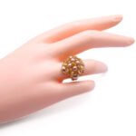 Ring Hazel Yellow Crystal handmade jewellery jewelry