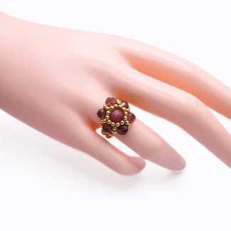 Ring purple tourmaline handmade jewellery jewelry